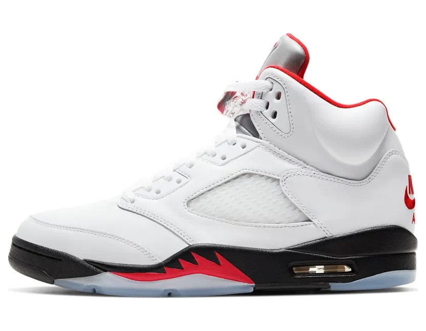 Air Jordan 5 Retro Fire Red Silver Tongue (2020) (DA1911-102)