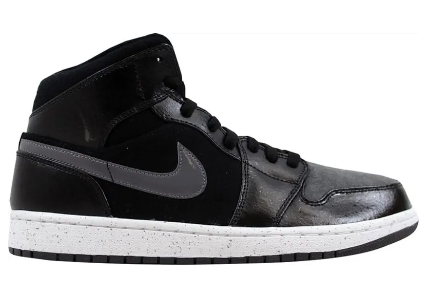 Air Jordan I 1 Mid Premium Black/Gym Red-Dark Grey-White (852542-001)