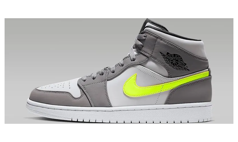 Air Jordan Jordan 1 Mid Gunsmoke Volt (2019) (554724-072)