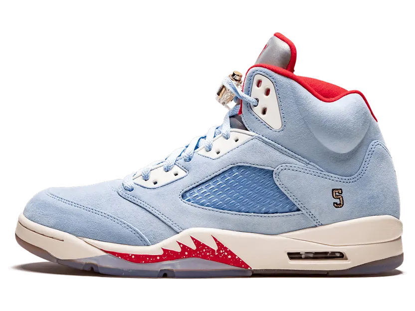 Air Jordan x Trophy Room Nike AJ V 5 Retro ‘Ice Blue’ (2019) (CI1899-400)