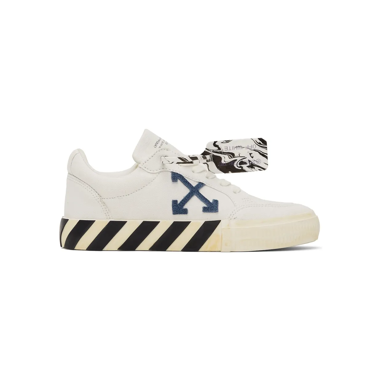 Off-White White Vulcanized Eco Canvas Sneakers (OMIA085F21FAB0010146)