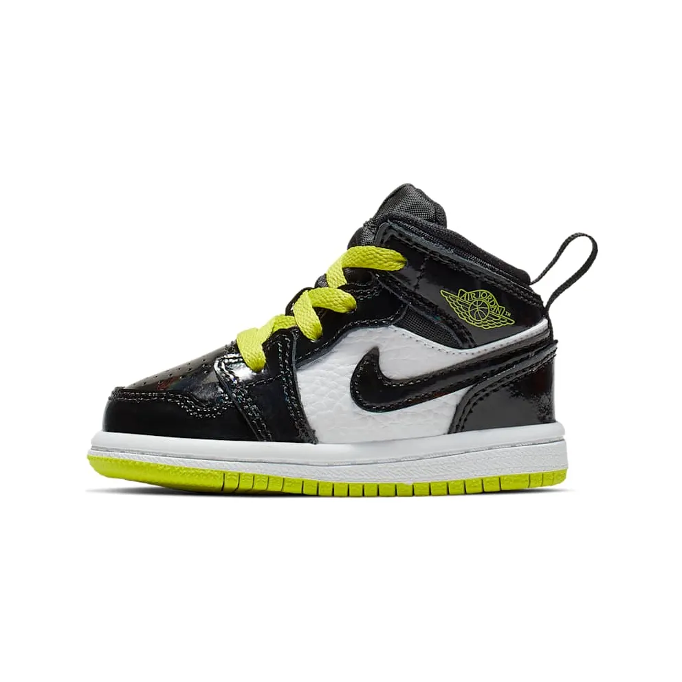 Jordan 1 Mid Black Cyber Mystic Green (TD) Black/Cyber-White-Mystic Green (BQ6933-003)