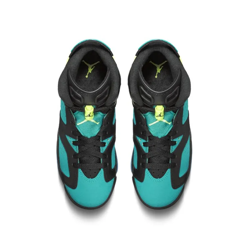 Jordan 6 Retro Turbo Green (GS) Black/Volt Ice-Turbo Green-Black (543390-043)