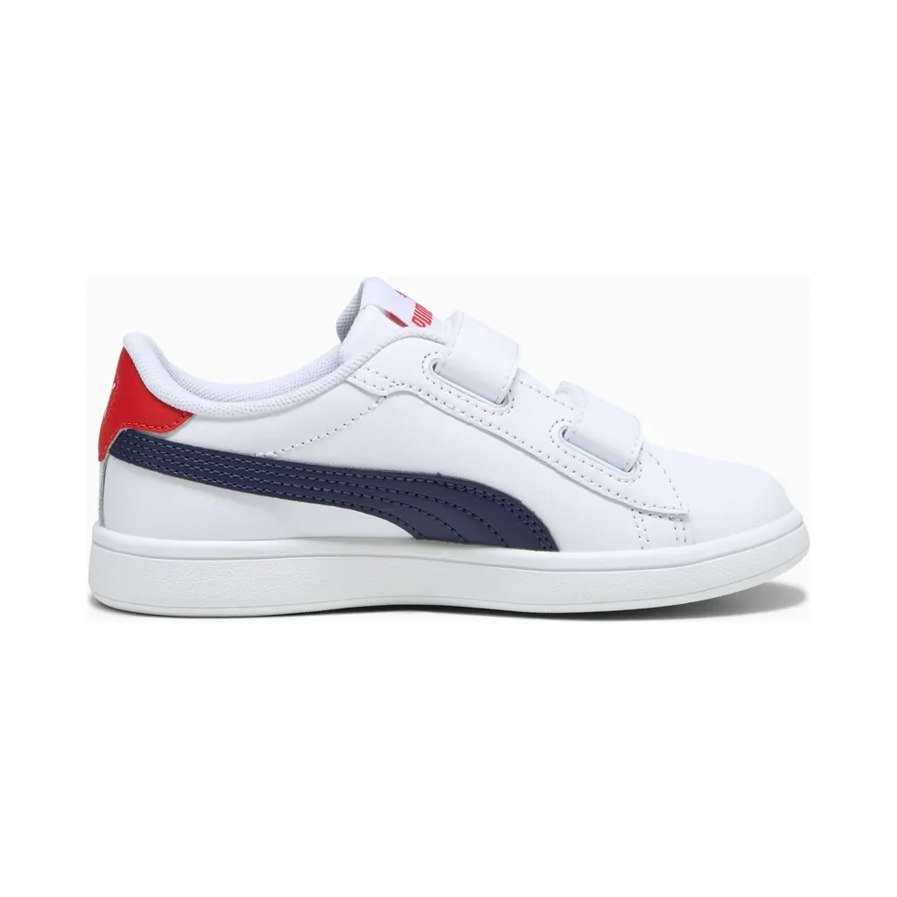 Puma Smash 3.0 leren V White/Blue/Red (392033-11)