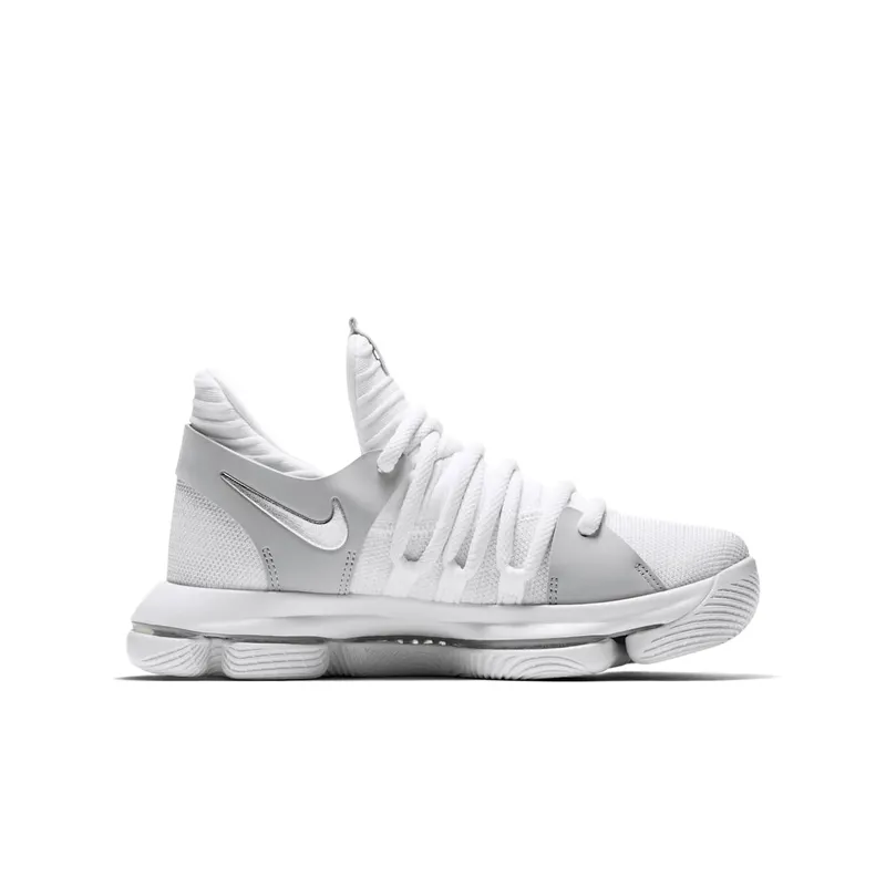 Nike KD 10 Still KD (GS) White/Chrome-Pure Platinum (918365-100)