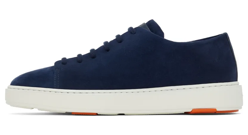 Santoni Blue Suede Sneakers (MBCD21640BARTVSFU57) (3)