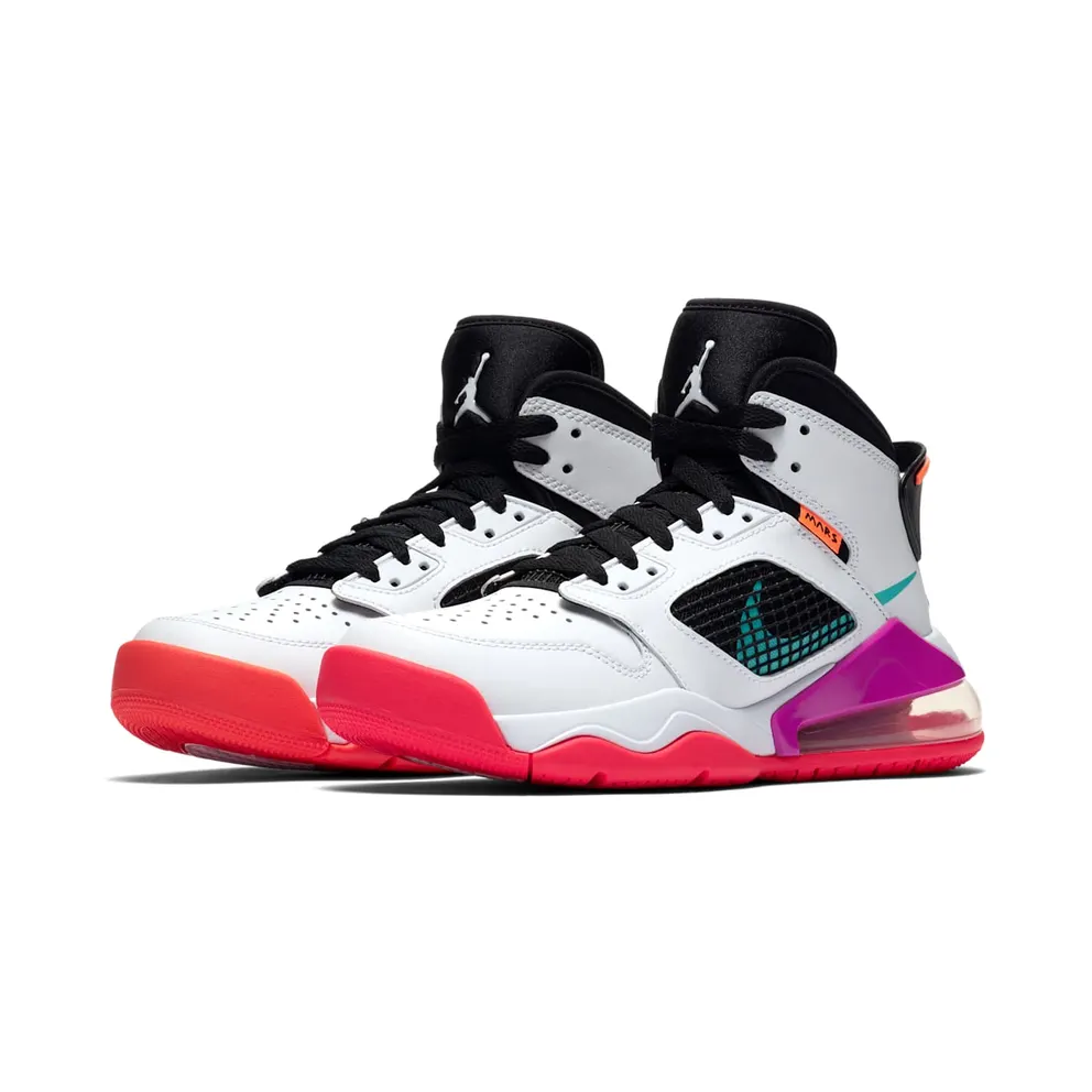 Jordan Mars 270 White Hyper Violet (GS) White/Black/Total Orange (BQ6508-102)
