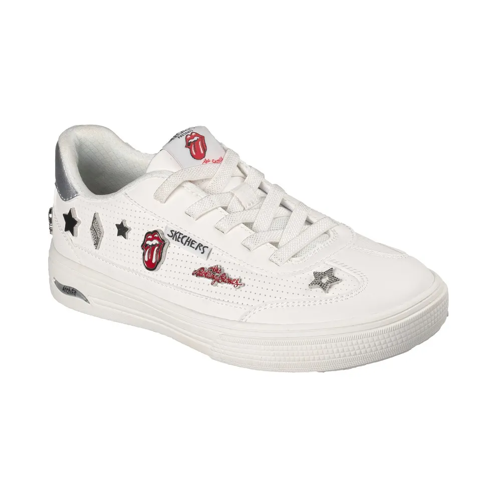 Skechers Rolling Stones: Arch Fit Arcade – Rolling Studz Sneaker White