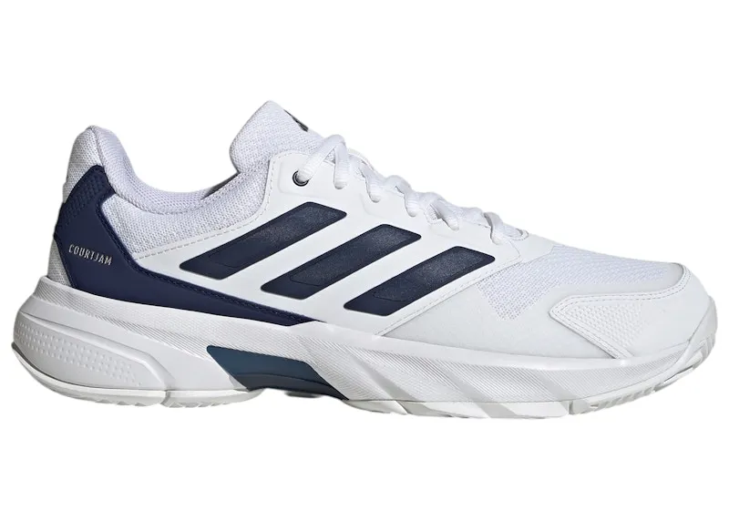 adidas Courtjam Control 3 White Dark Blue Cyber Metallic (JR1749)