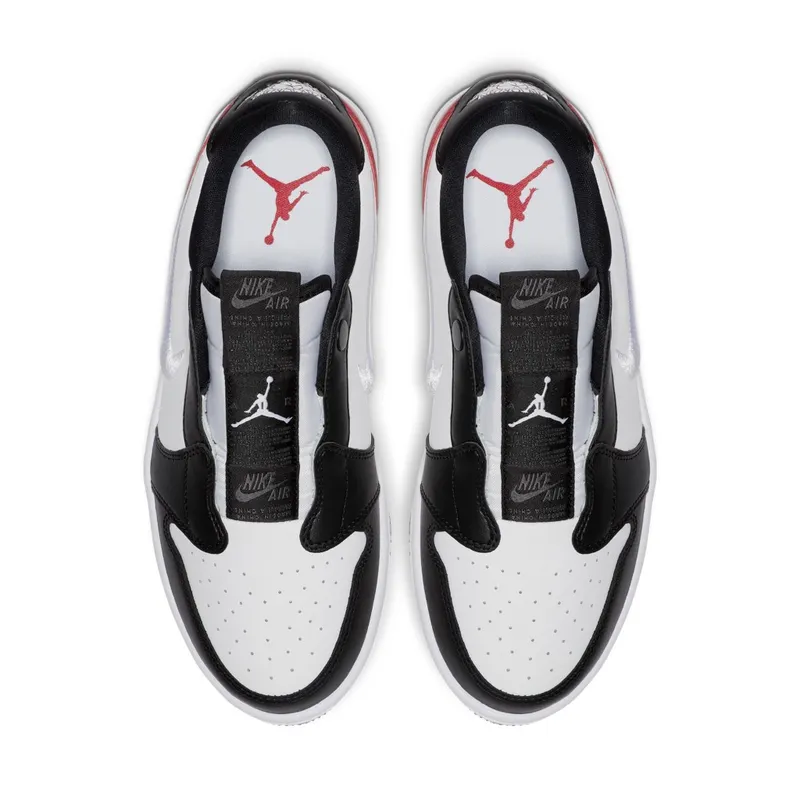 Jordan 1 Retro Low Slip Black Toe (W) White/White-Gym Red-Black (AV3918-102)