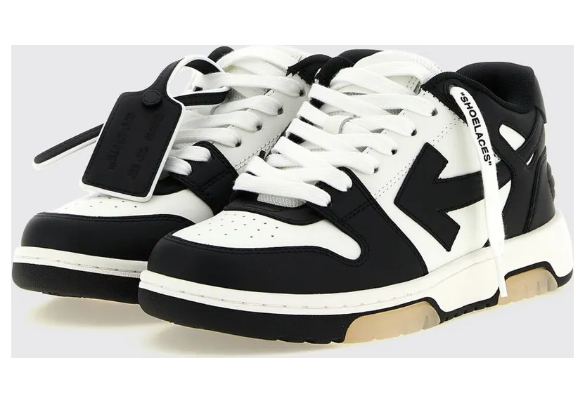 Off-White Out Of Office Bicolor Leather Sneakers with Applied Logo White 1 (W259C9L0060110)
