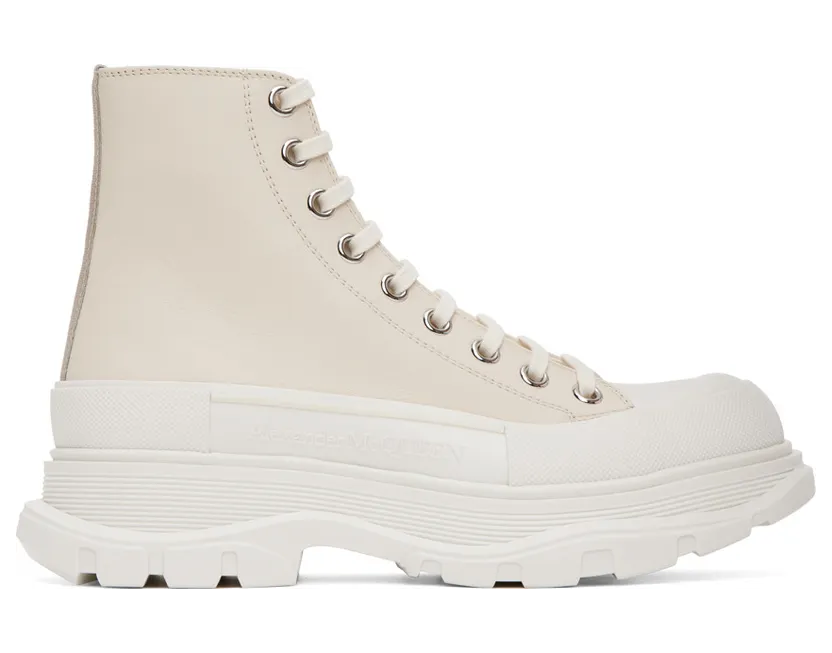 Alexander McQueen Black Tread Slick High (705661WHZ62)