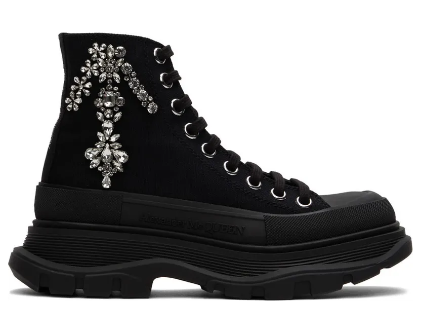 Alexander McQueen Black Tread Slick High-Top (701164W4TG2)
