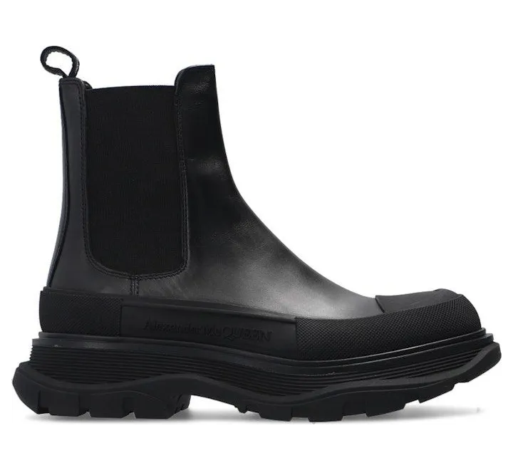 Alexander McQueen Chelsea Tread Ankle Boot Black (635714WHZ611081)