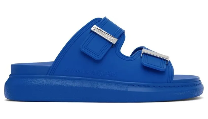 Alexander McQueen Hybrid Double Buckle Sandal Blue (663563W4Q514394)