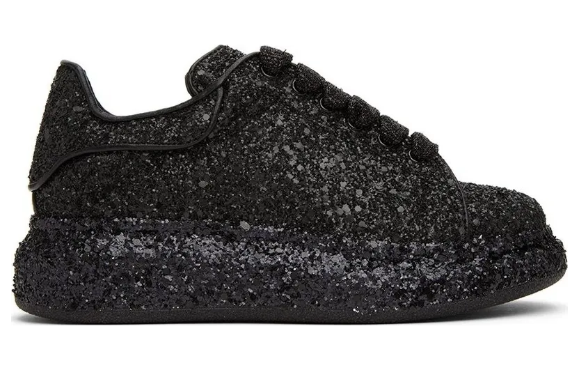 Alexander McQueen Kids Black All Over Glitter 1000 Black/Black (710103W4JF8)