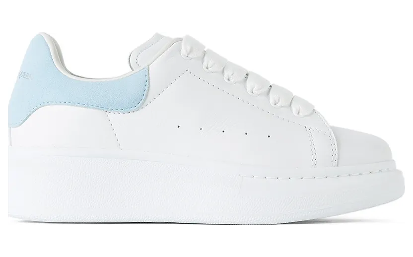 Alexander McQueen Kids White & Blue Suede Tab Oversized (587691 WHX12)