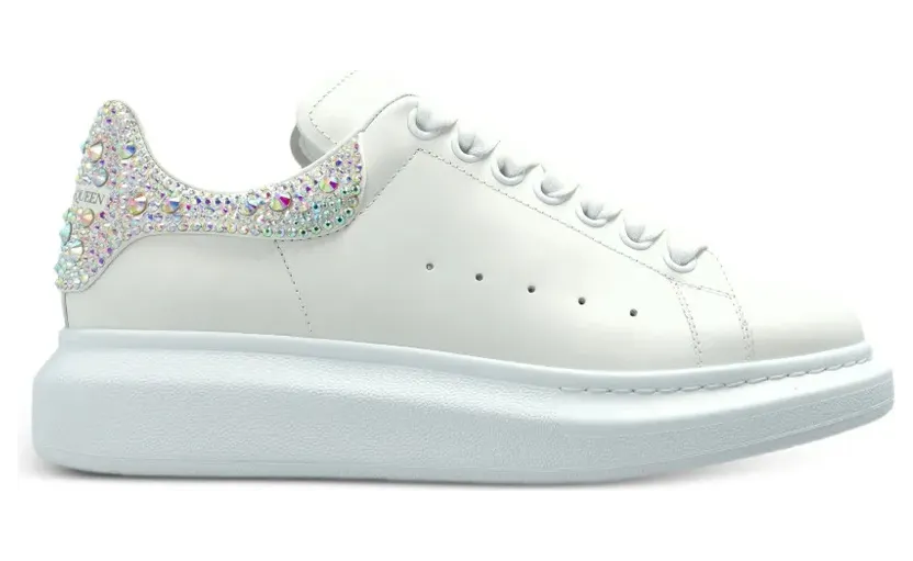 Alexander McQueen Oversized Plateau- mit Kristallen – White (666407WIAIJ)
