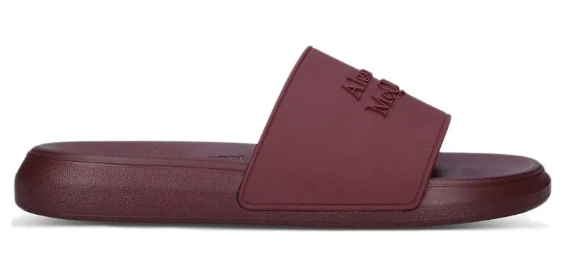 Alexander McQueen Pool Slides Burgundy (663564W4QS06117)