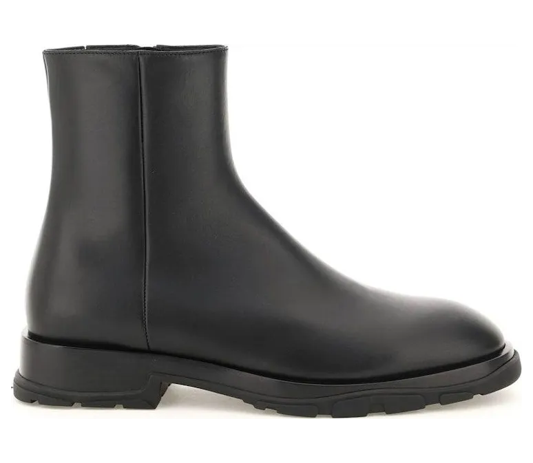 Alexander McQueen Slim Tread Boot Black (682816WHFLE1000)