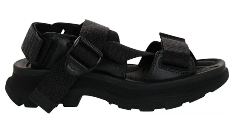 Alexander McQueen Tread Sandals Black (667285-W4R51-1000)