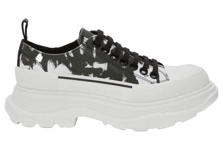 Alexander McQueen Tread Slick Low Lace Up White Black (708093W4TG59356)