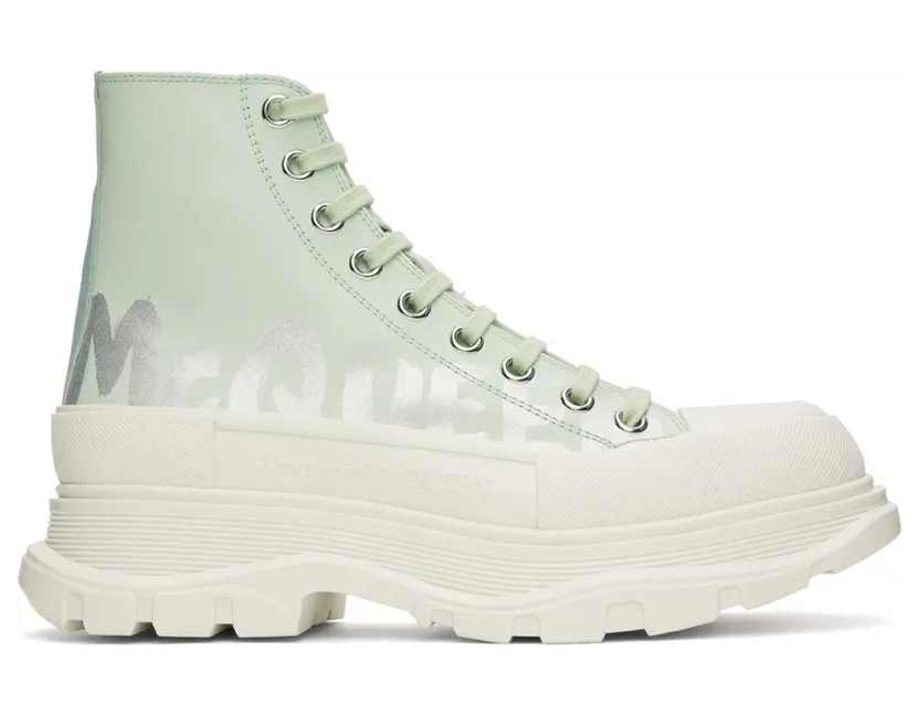 Alexander McQueen White Grafitti Tread Slick High-Top (711109WIAT6)