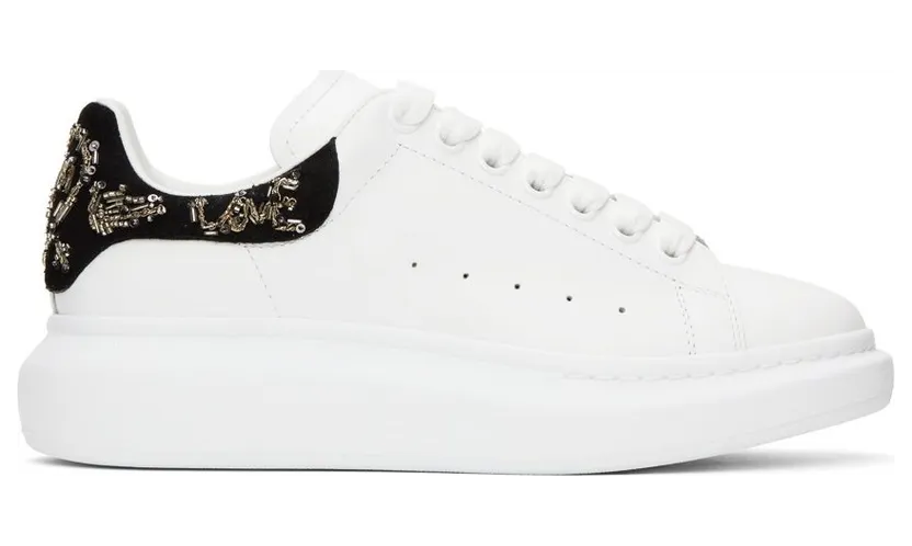 Alexander McQueen White Oversized 9089 WHITE/BLACK/SIL (711148WICG9)