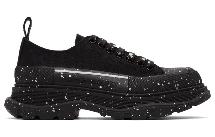 Alexander McQueen White Paint Tread Slick Low (682414W4MVI)