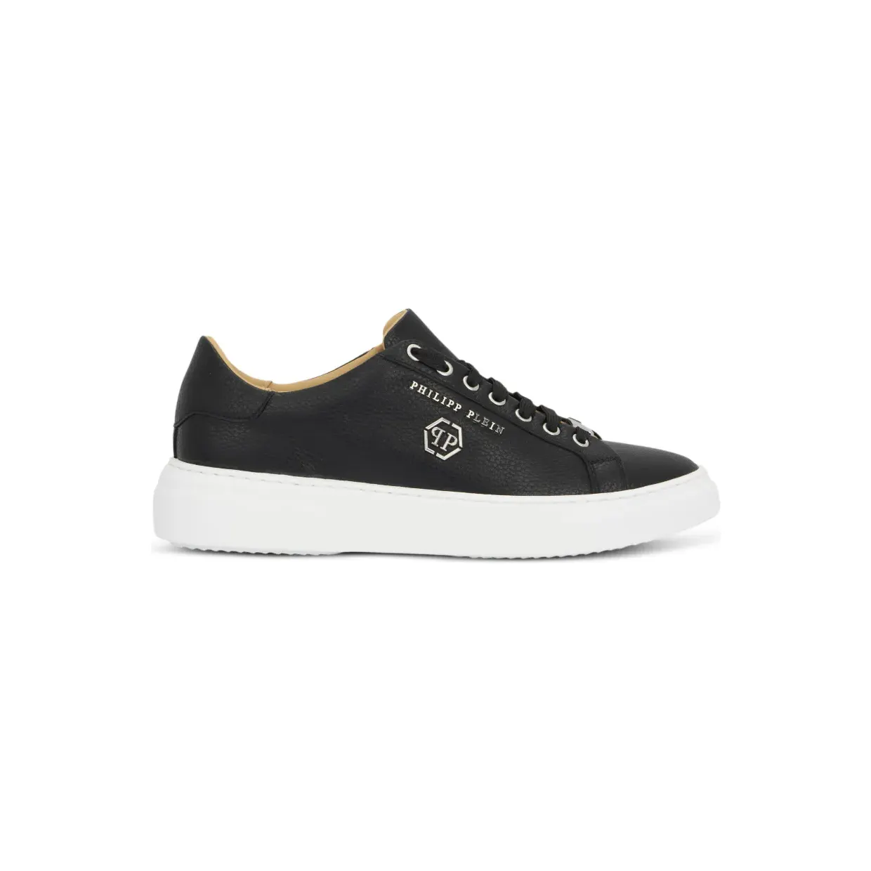 Philipp Plein Hexagon leren low-top “Black” (UAFSUSC1085PLE010N)