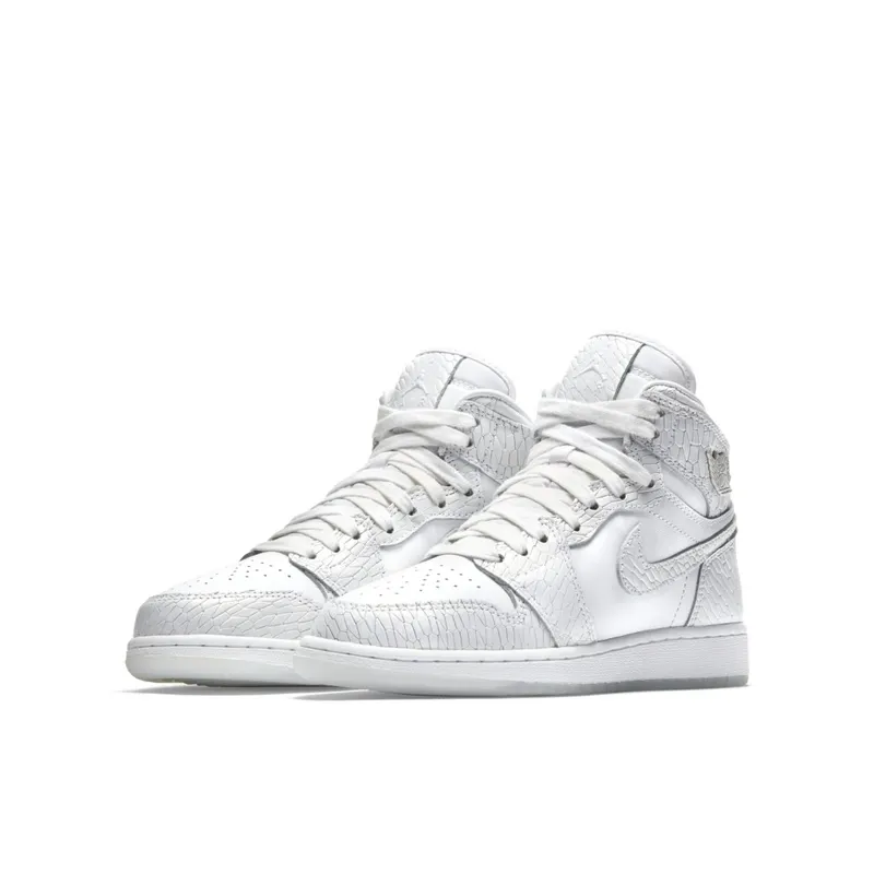Jordan 1 Retro High Heiress Pure Platinum (GS) White/White-Pure Platinum (832596-100)