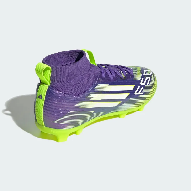 adidas F50 League Mid-Cut FG/MG Purple Rush Cloud White Lucid Lemon (JI3547)