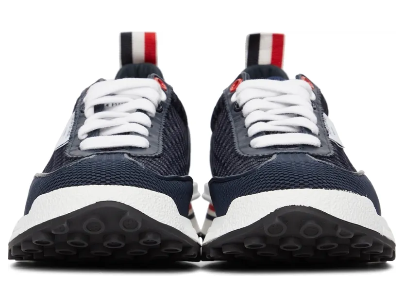 Thom Browne Navy Tech Runner Low Sneakers (FFD108B-03193) (4)