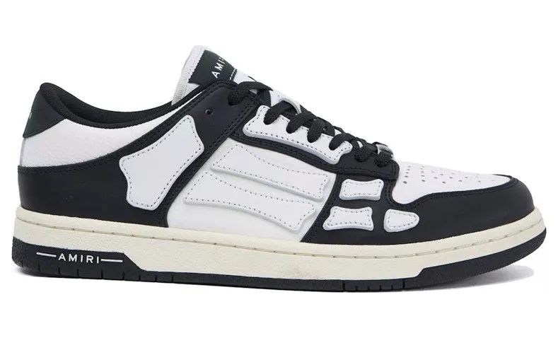 AMIRI Black and White Skel Top Low Sneakers (MFS003-004)
