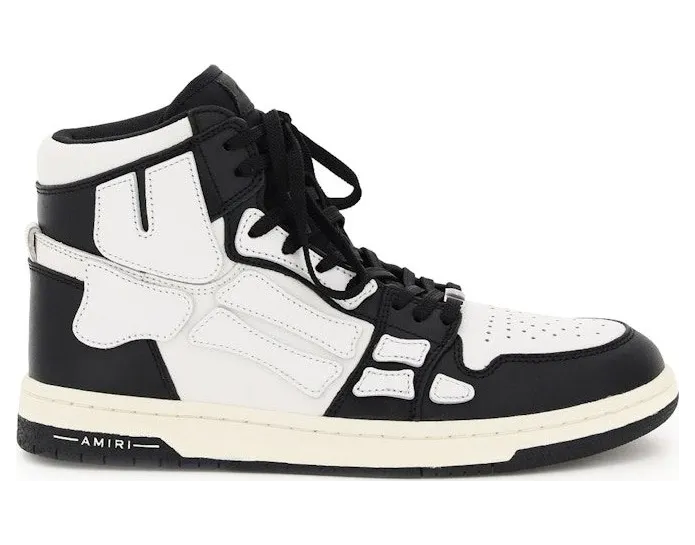 Amiri Black and White Skeleton High-Top Sneakers (W0F22499NL)