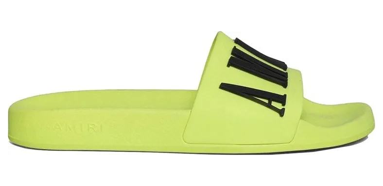 AMIRI Pool Slide Debossed Volt Black (PF22MFF001-800)