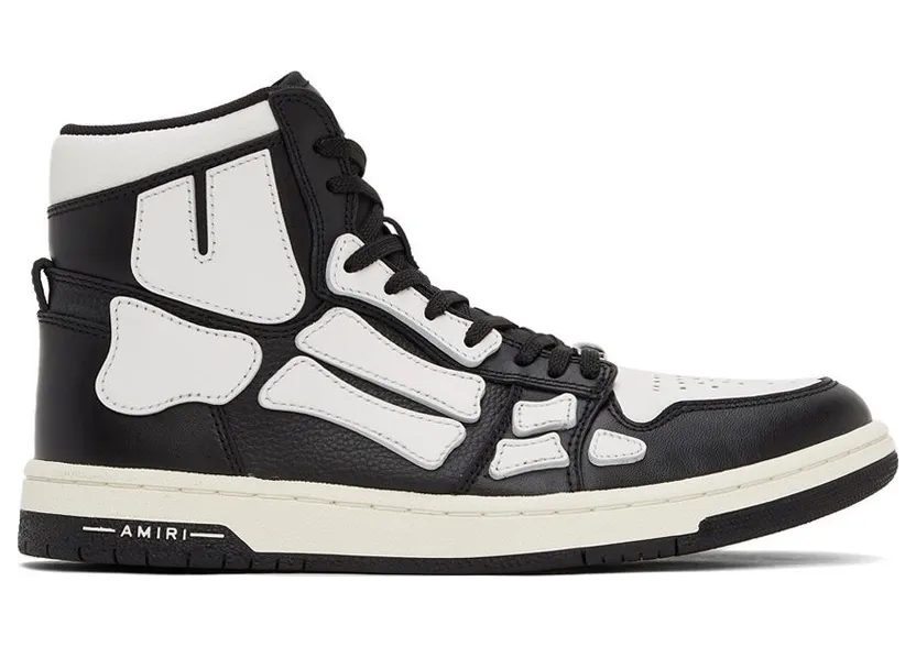 AMIRI Skel Top Hi Black Black White (PS22MFS002004)