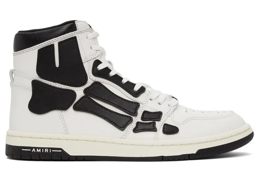 AMIRI Skel Top Hi White Black (MFS002 111)