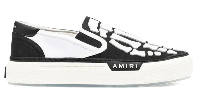 AMIRI Skel Top Slip-On Black White (PF23MFS021-111)