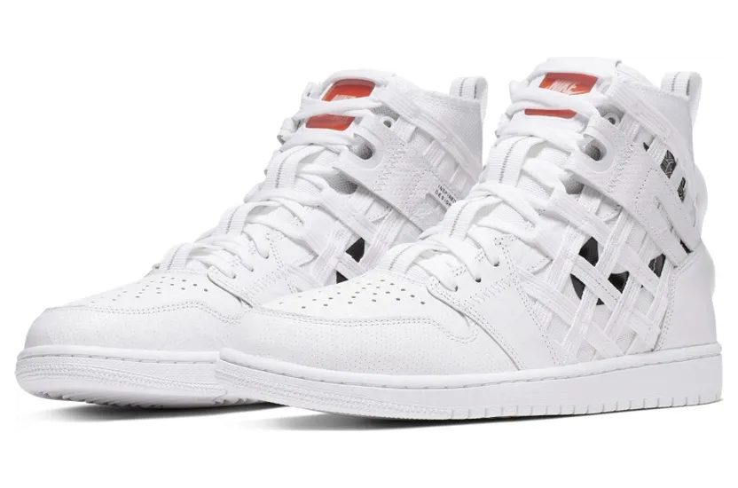 Air Jordan 1 High Cargo ‘Metallic Silver’ White/Metallic Silver-Orange Blaze-Black (CD6757-100)