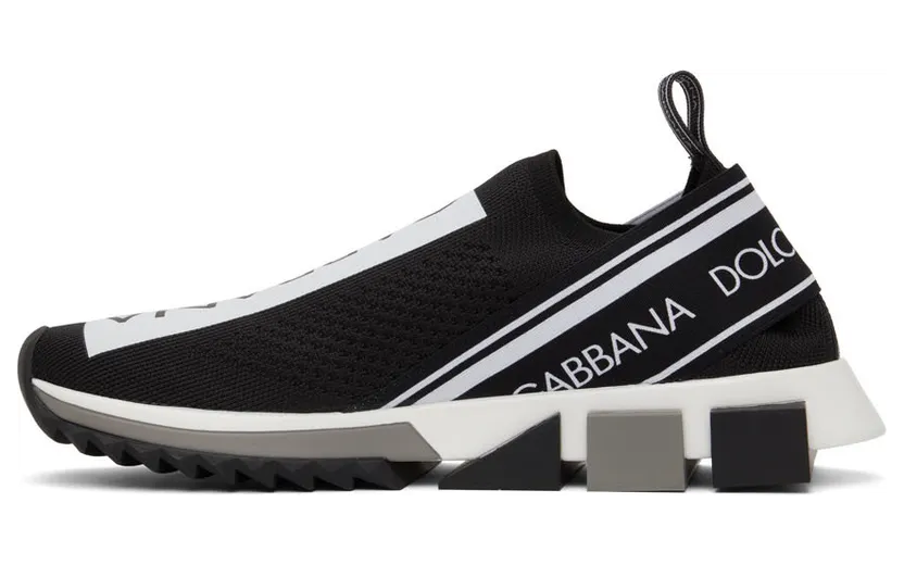 Dolce & Gabbana Black & White Sorrento Sneakers (CS1713 AH677) (3)