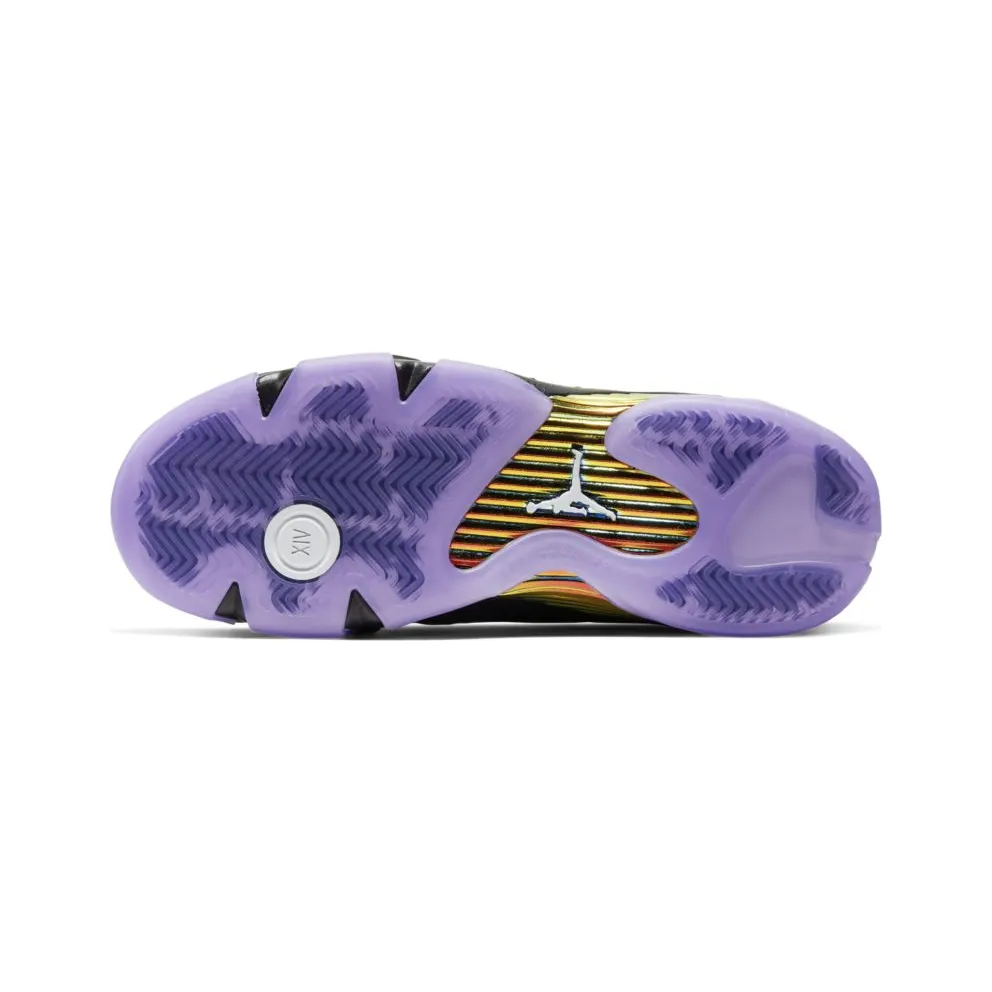 Jordan 14 Retro Doernbecher (2019) (GS) Black/Court Purple-Multi-Color-White (CV2470-001)