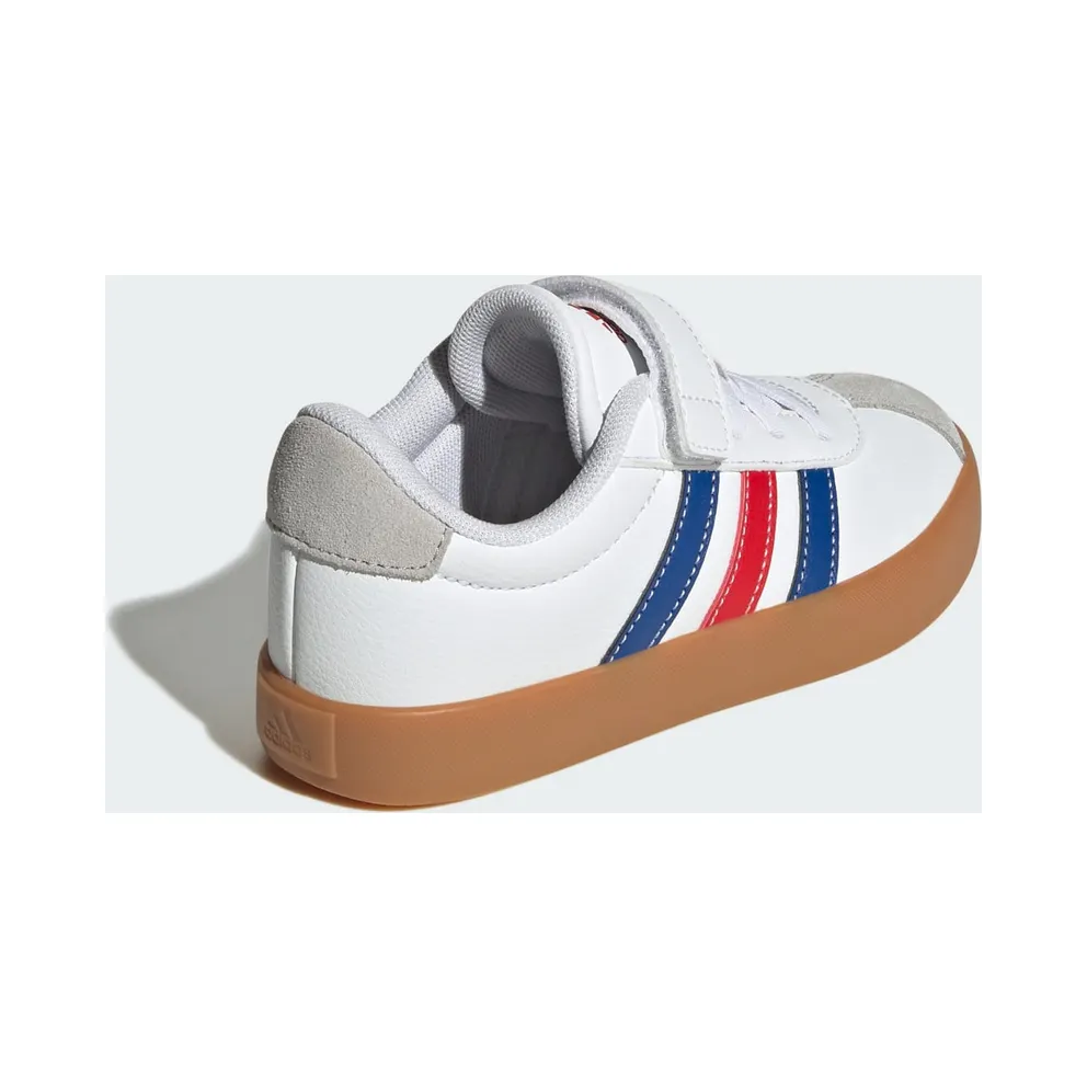 Adidas VL Court 3.0 Skateboard Shoes Kids Cloud White / Royal Blue / Better Scarlet (JH6317)