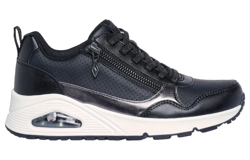Skechers UNO – Metallic Sliders Sneaker Zwart