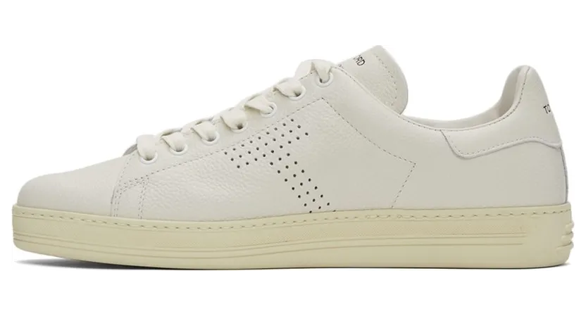TOM FORD Black Grained Leather Warwick Sneakers (*J1045T-DAP) (3)