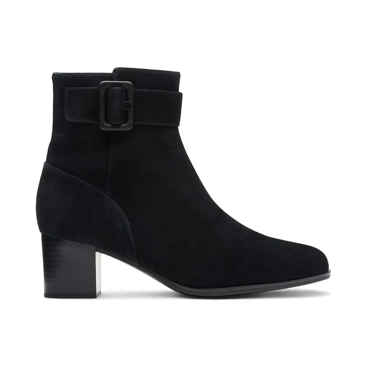 Clarks Loken Zip Waterproof Black Suede (26174965)