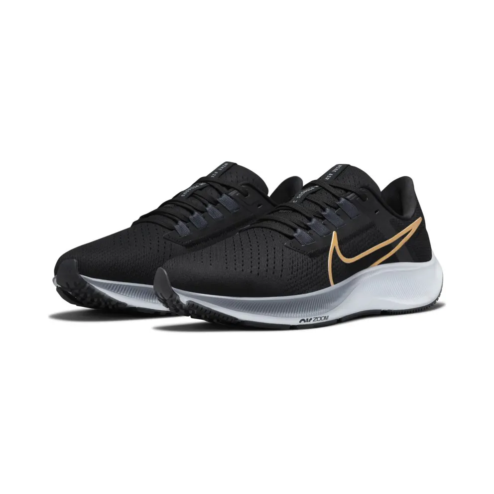 Nike Air Zoom Pegasus 38 (straat) “Black / Thunder Blue / Ashen Slate / Metallic Gold Coin” (CW7358-004)