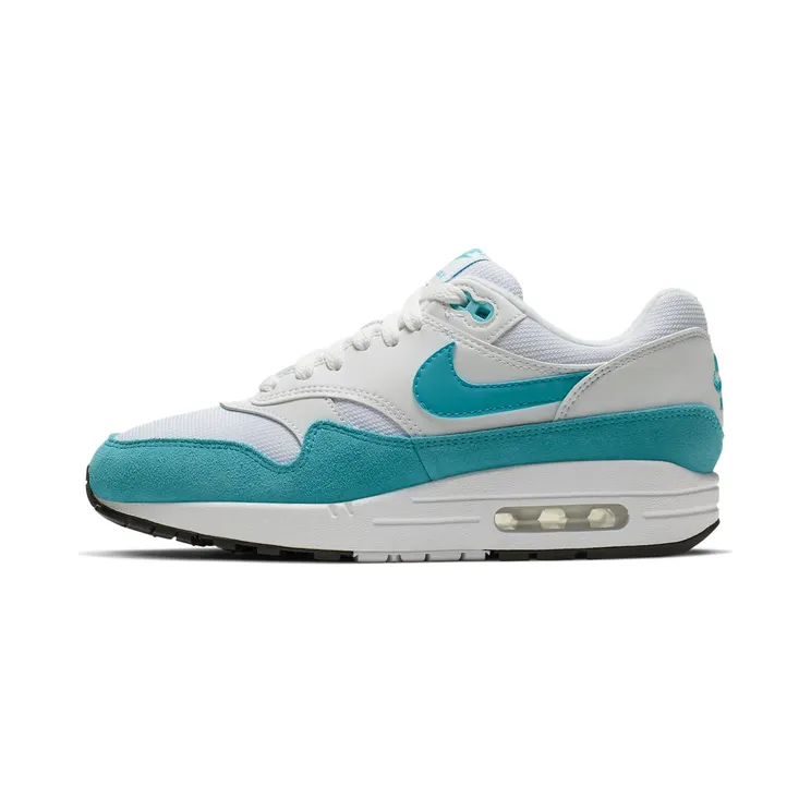 Nike Air Max 1 White Light Blue Fury (W) “White / Black / Light Blue Fury” (319986-117)