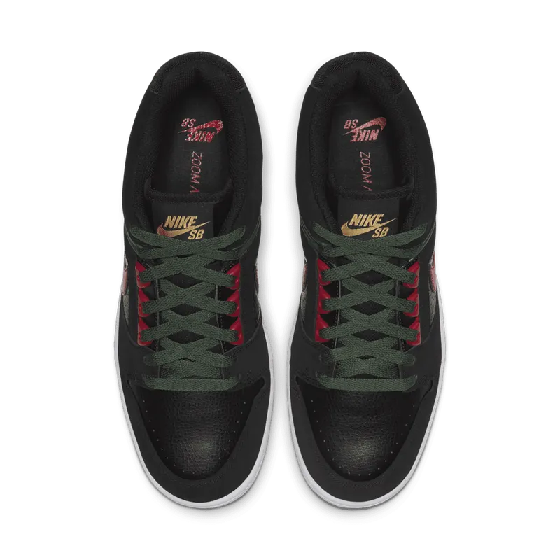 Nike SB Air Force 2 Low Black Gucci Black/Deep Forest-Gym Red (AO0300-002)