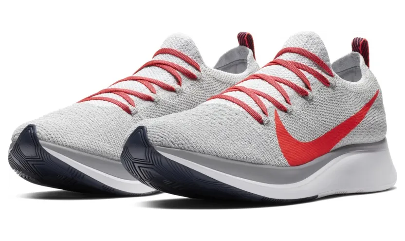 Nike Zoom Fly Flyknit Pure Platinum Bright Crimson